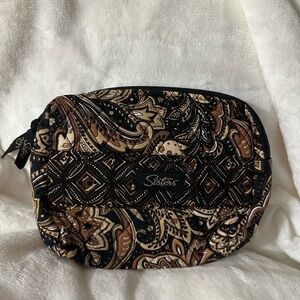 Black brown makeup pouch/bag
